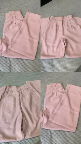 Calça de tecido Rosa seco P