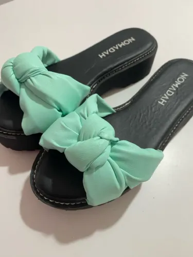 Sandália verde azul 