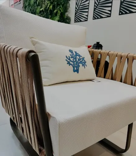 POLTRONA TRICÔ NÁUTICO PARA VARANDA, PISCINA, JARDIM