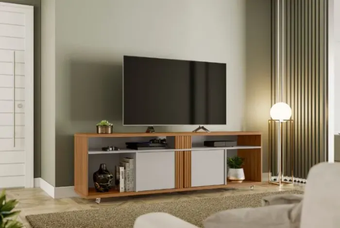RACK COM RODINHAS PARA TV ATÉ 70 POLEGADAS <br><br>