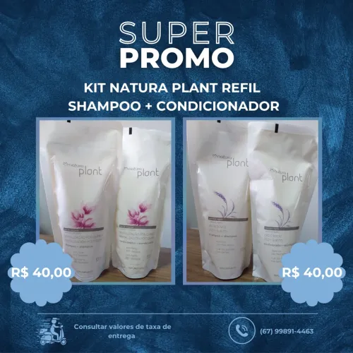 Kit Natura Plant Refil Shampoo e Condicionador - Super Promoção!