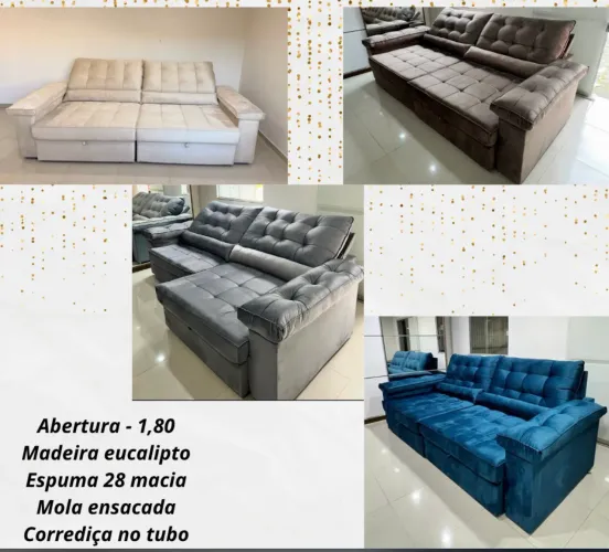 Sofá Retrátil e Reclinável com Design Moderno