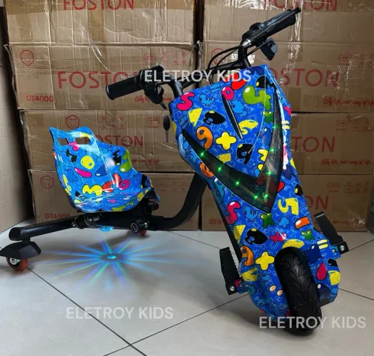 Triciclo Drift Elétrico Motinha Novo Somos loja, a partir de 1499 triciclos