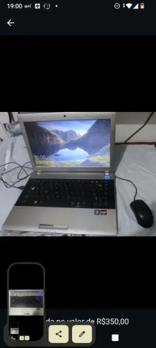 Notebook básico samaung 4gb e aas de 120 com bateria ok