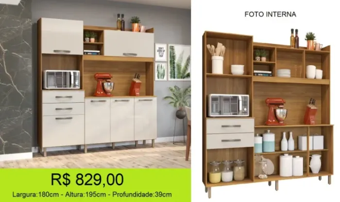 Cozinha a pronta entrega - Grande espaço e Design sofisticado de verdade