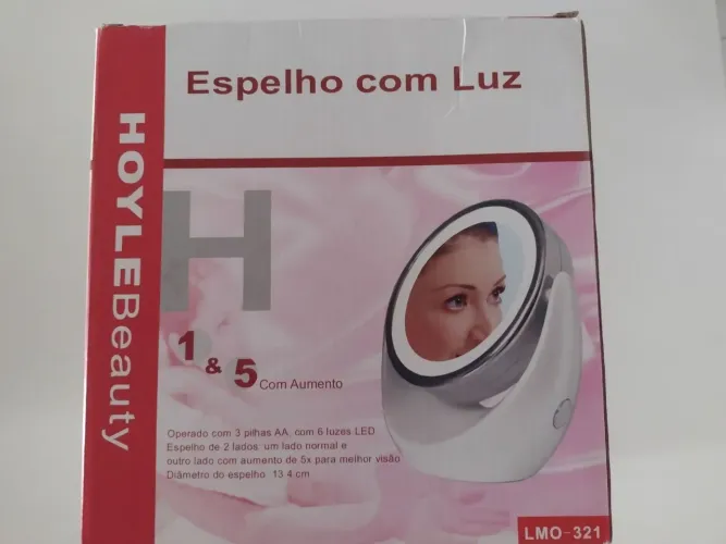 Espelho de Mesa Iluminado com Led