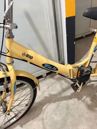 Bicicleta vintage bege aro 20 dobrável 