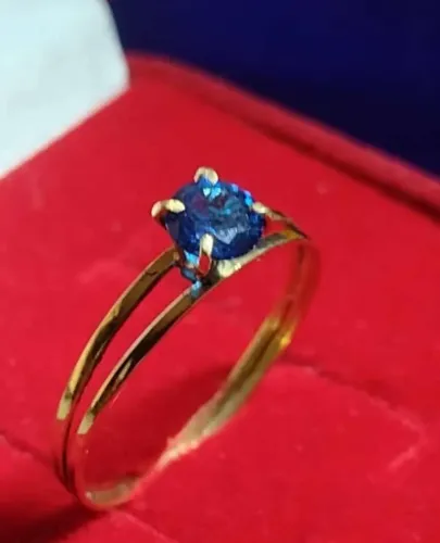 Solitário Anel Ouro 18 Kilates Peso 1.10 Gramas Maciço Pedra Zircônia 5 mm Todas as Cores 
