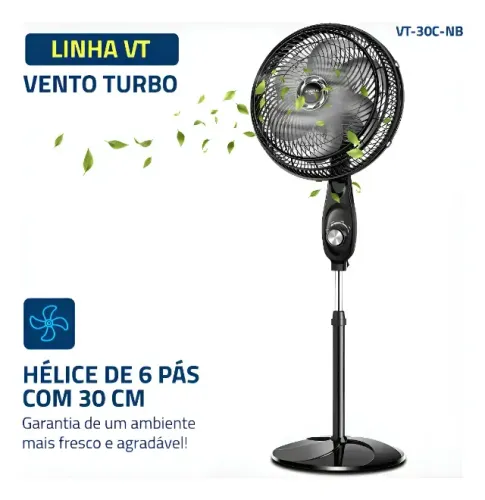 Ventilador MONDIAL de Coluna 30cm Turbo NOVO LACRADO