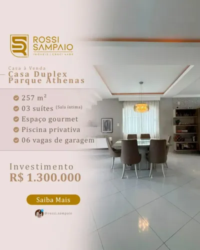 Imóvel para venda com 257 metros quadrados com 3 quartos em Parque Athenas - São Luís - MA