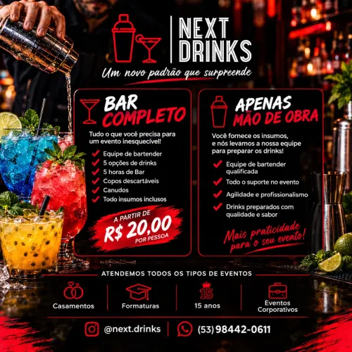 Bartender drinks