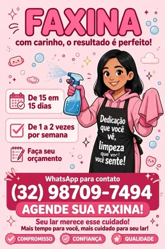 Ofereço meus serviços de faxina