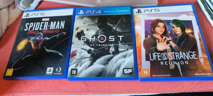 Ghost oF Tsushima PS4/ Spider mam Miles Morales e Life IS strange Réunion PS5