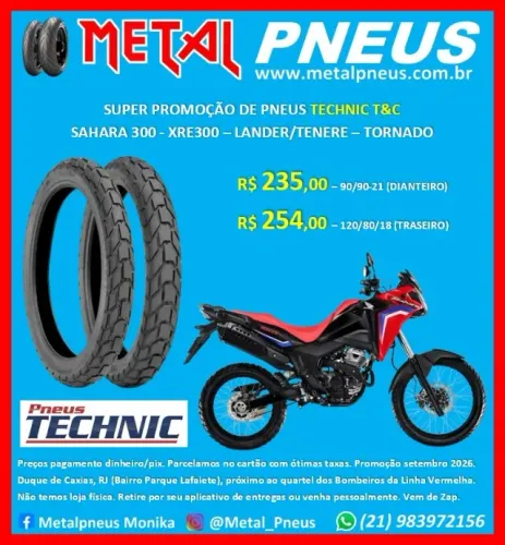 Pneu Moto Technic Sahara 300 XRE300 Lander Tenere 250 Tornado 250/300