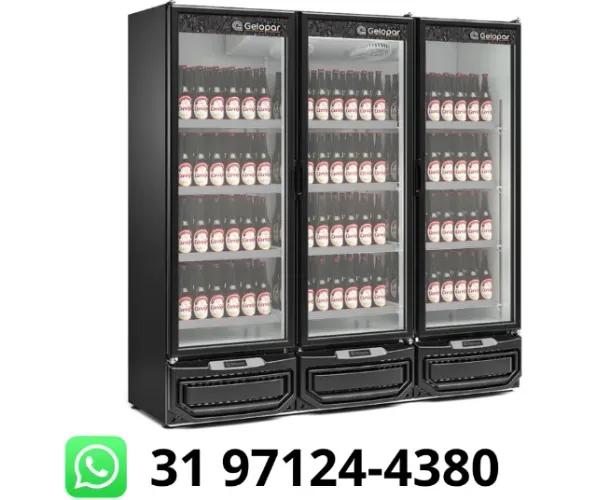 Refrigerador de Bebidas 3 Portas Gelopar Novo