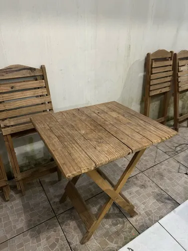 Mesa 4 cadeiras madeira bar barzinho jantar