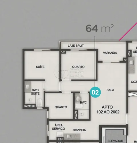 Apartamento Nascente com 3 Quartos e Varanda à venda no Mood Murilopolis