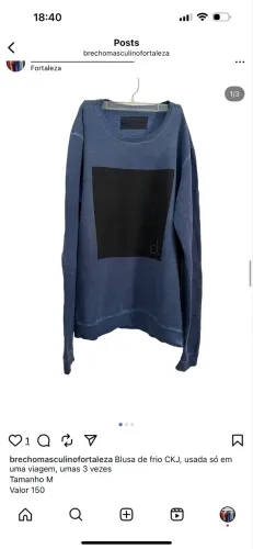 Moletom Calvin Klein Jeans NOVÍSSIMO