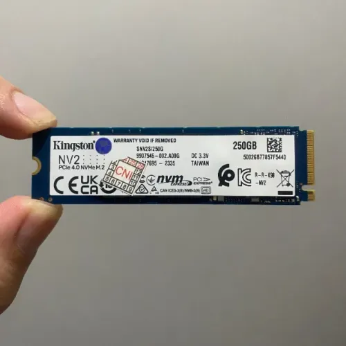 SSD NVMe 250GB Kingston NV2 GEN 4x4 com Leitura de até 3000Mb/s e Gravação de até 1300Mb/s