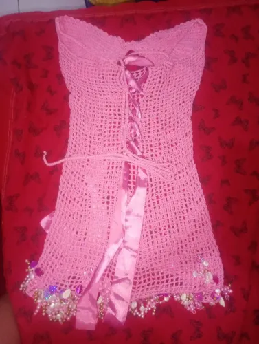 Vestido crochê