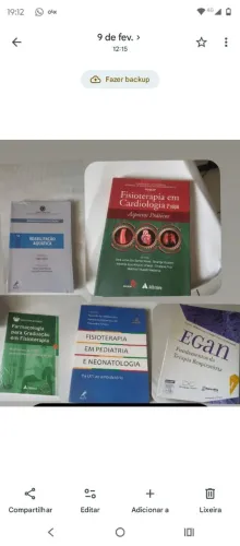 Kit de livros de fisioterapia da área da saúde reabilitação aquática , cardiologista .