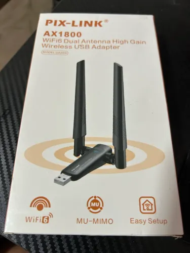 Adaptador USB Wi-Fi AX1800 pix link novo
