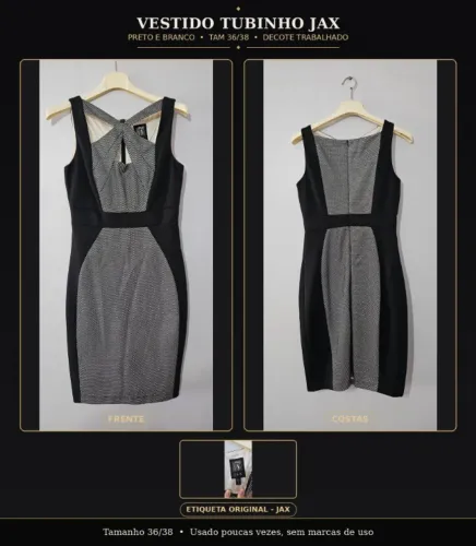 Vestido tubinho JAX - Tam 38