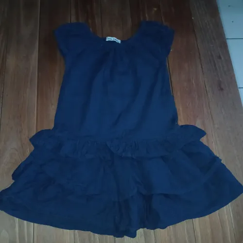 Vestido infantil azul escuro