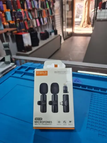 kit de Microfones de Lapela Sem Fio Duplo A'Gold Plus
