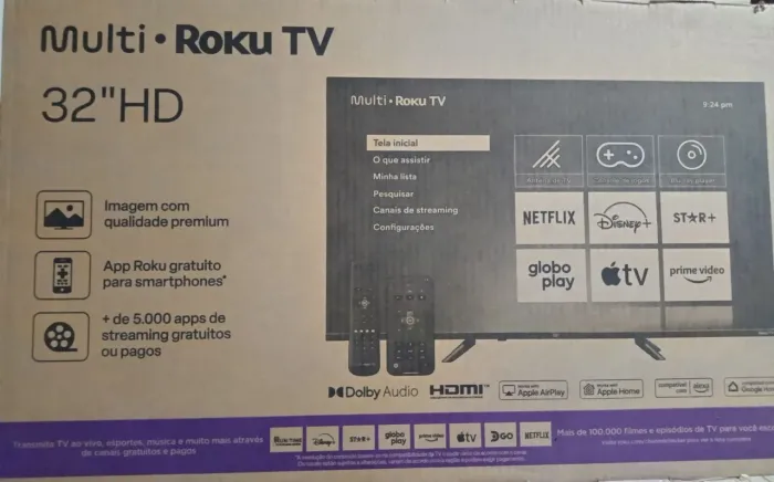 TV Smart roku 32 polegadas nova