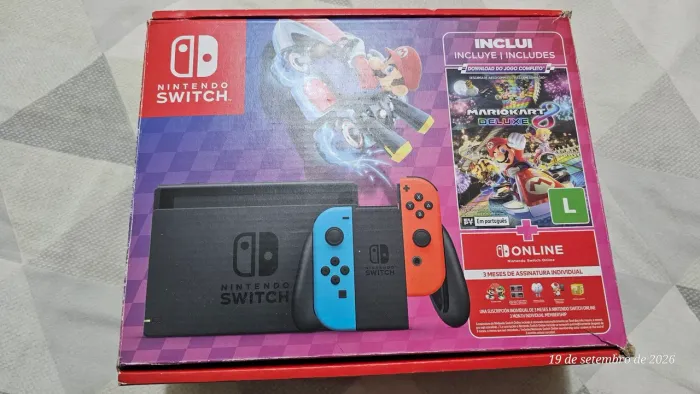 Nintendo Switch 1 v2 pouquíssimo uso + Estojo Case