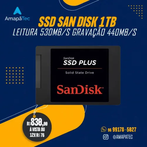 SSD 1 TB SanDisk Plus SATA III