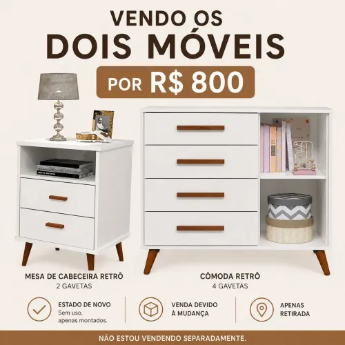 Os dois móveis por apenas R$: 600 - Perfeitos para a sua casa/quarto