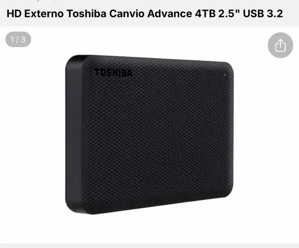 Toshiba Canvio Advance 4 TB, HD externo portátil de 2,5