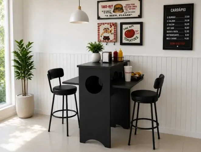 Ilha de Cozinha, Em MDF . Estrutura Texturizada , L90cm x P85cm x A102cm