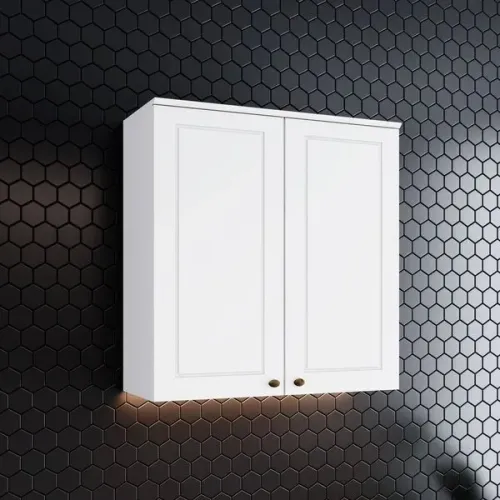 Armario aéreo Branco 2 portas 80 cm Emily Henn