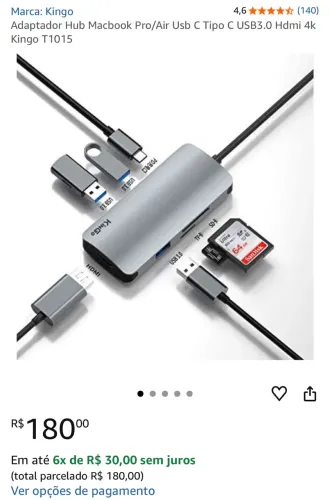 Adaptador Hub Kingo 7x1