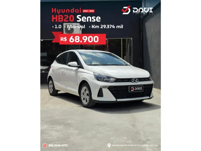 Hyundai HB20 Sense Plus1.0 Flex 12V Mec. 2025
