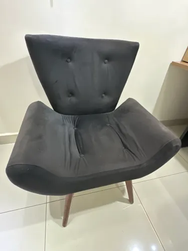 Poltrona retrô preta 