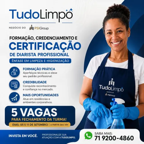5 VAGAS - Formação e Credenciamento.