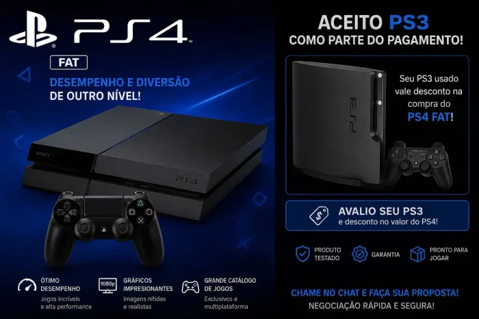 PS4 + 200 jogos tops