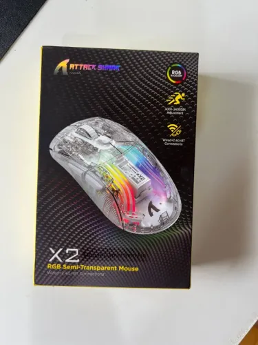 Mouse Gamer Attack Shark X2 Transparente / Lacrado / Tri Mode, RGB