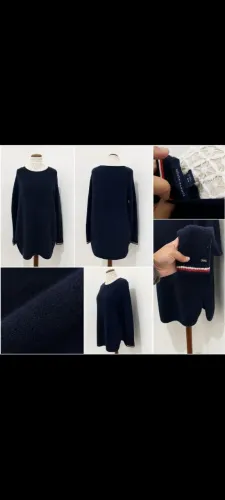 suéter tommy hilfiger feminino azul marinho