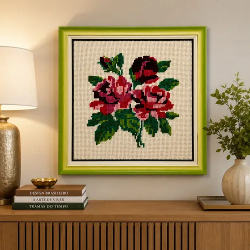 Quadro de Tapeçaria de alto padrão - Rosas