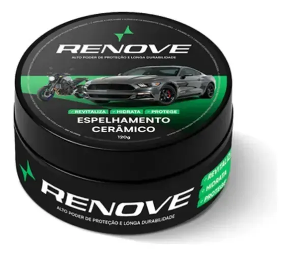 Cera Automotiva Renove Espelhamento Cerâmico Proteção 120g
