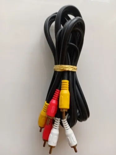 Cabo Audio Video Av 3 Rca Tv Dvd Game Som 2 Metros