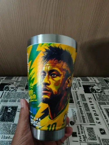 Copo térmico brasil Neymar camisa 10 seleção brasileira