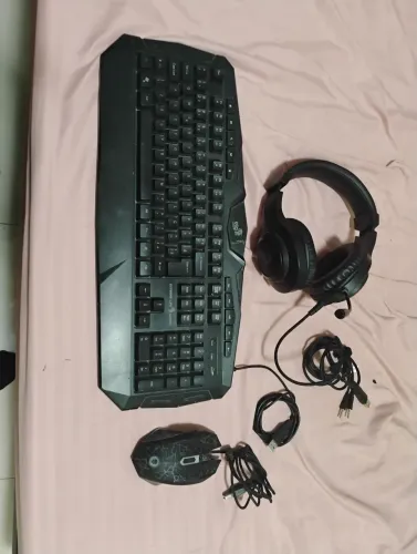 Kit periféricos mouse, teclado e headset