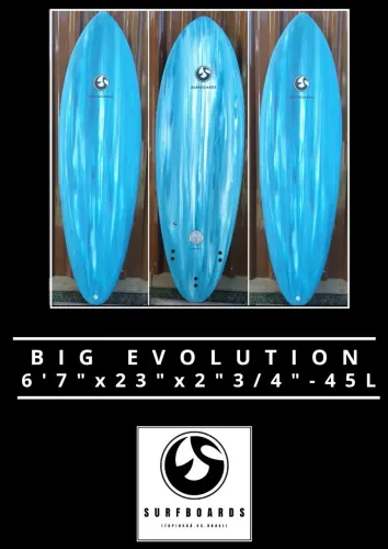 PRANCHA NOVA.Big EVOLUTION 6'7". 45l. EM 10X SEM JUROS