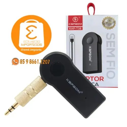 Adaptador Receptor bluetooth p2 3.5mm sem fio KAP-T38